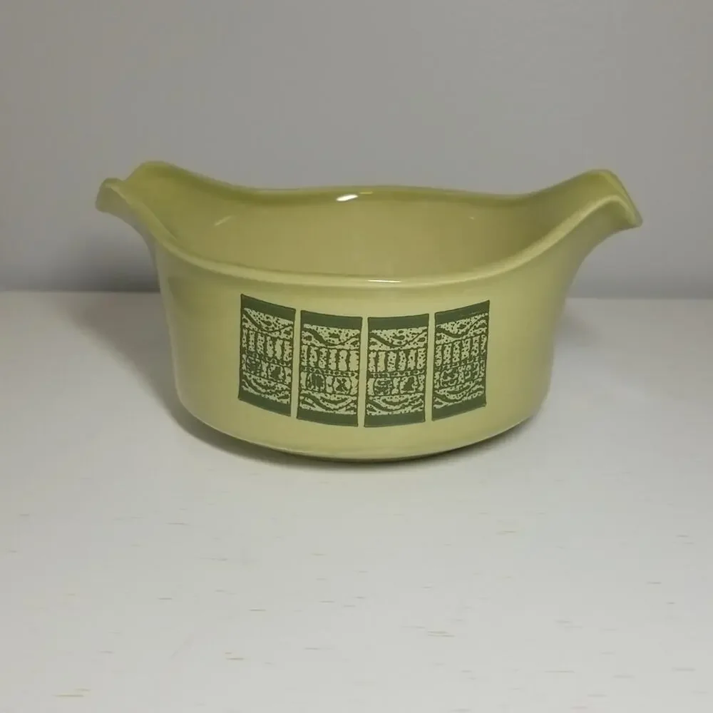 Vintage Green Gravy Boat